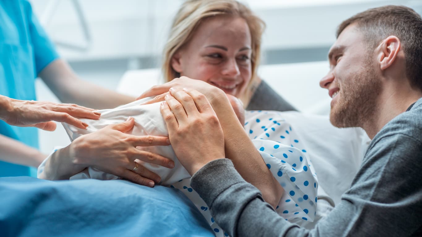 Woman during childbirth