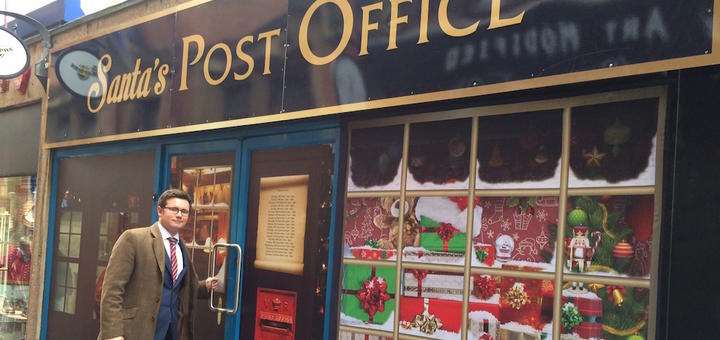 Wake Smith sorts Santa's Post Office