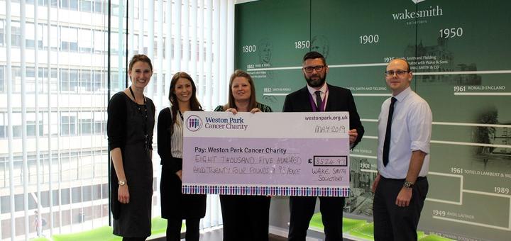 Solicitors smash fundraising target for Sheffield cancer charity