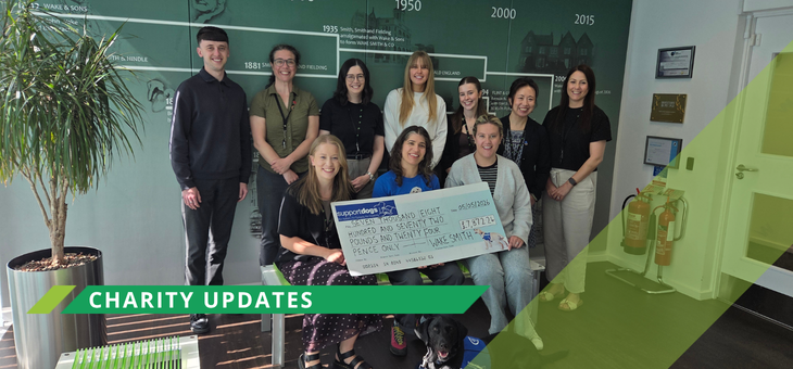 Wake Smith raises more than £7k for Support Dogs UK